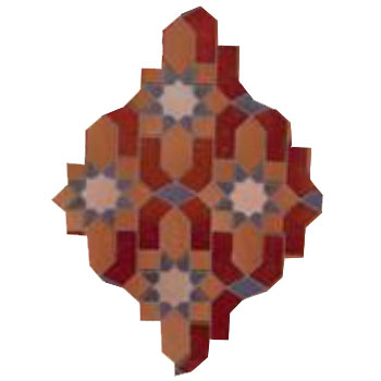 Mosaic House Moroccan tile Dazzle 4-7-22-9 Rust Red Light Pink Purple  zellige, mosaic, zellij, field, pattern, glaze, intricate, classic, traditional, complex 